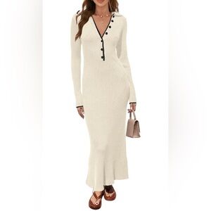Cream Knit Dress